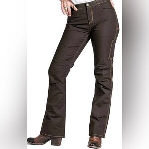 Dovetail Workwear Dx Bootcut,Dark Kodiak Canvas, Size2/32